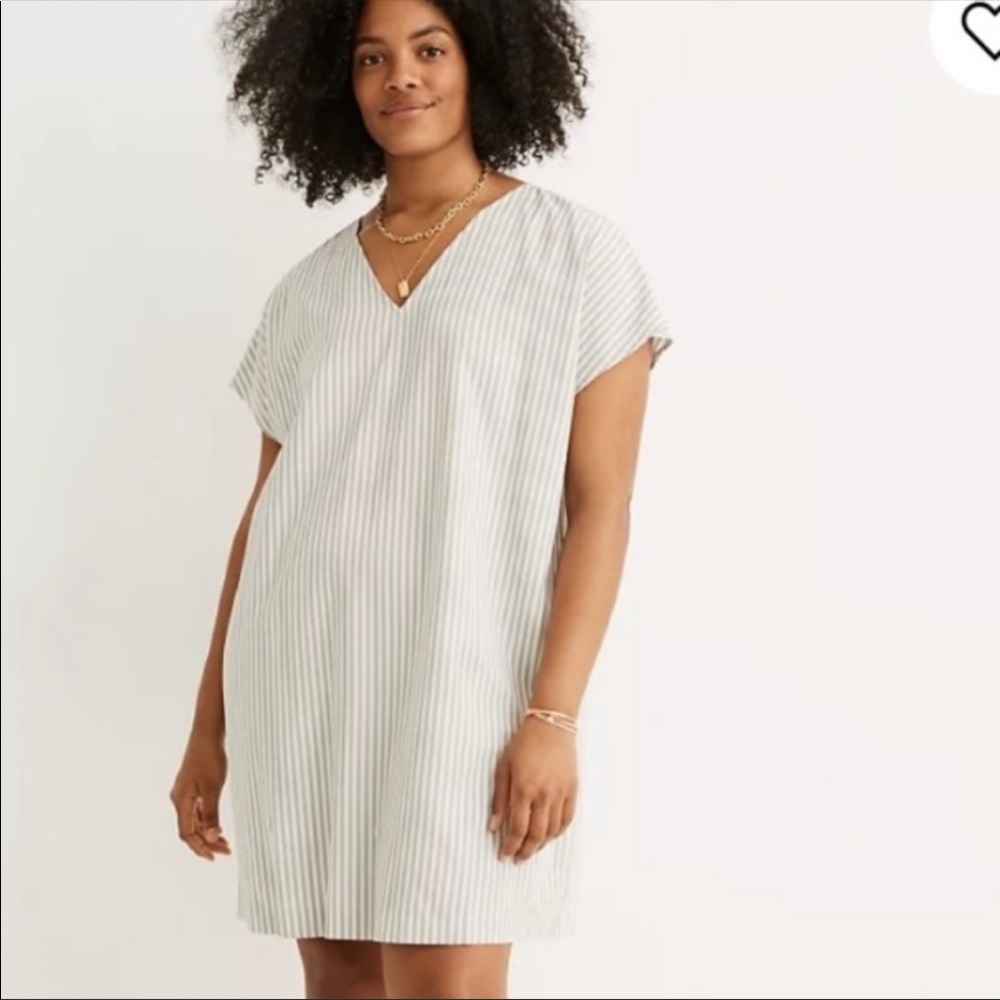 Madewell Stripe Button Back Easy Dress